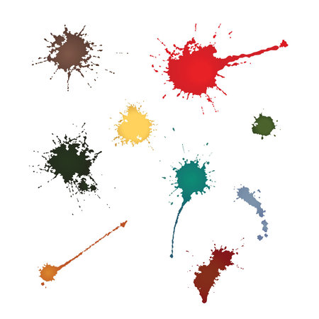 nine colored blotsのイラスト素材