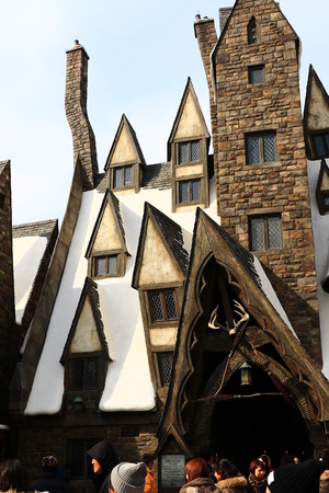 Osaka, Japan-January 11, 2016: The Wizarding World of Harry Potter in Universal Studios Japan. Universal Studios Japan is a theme park in Osaka, Japan.のeditorial素材