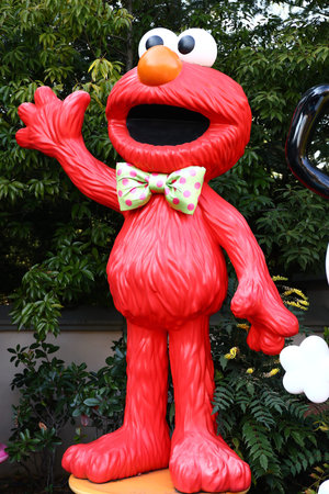 OSAKA, JAPAN-JAN 11, 2016: Photo of the Elmo statue are welcoming visitors at Universal Studio...