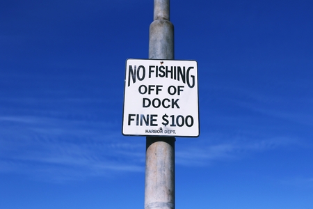 No Fishing Signの写真素材