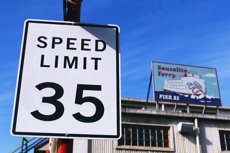 SPEED LIMIT SIGNのeditorial素材