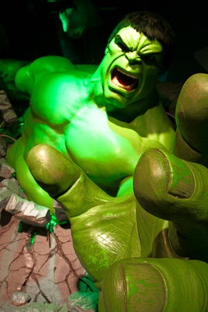 LAS VEGAS, NEVADA US - Oct 29, 2014: Hulk giant model hand, Madame Tussauds museum in Las Vegas.のeditorial素材
