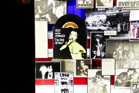 LAS VEGAS, NV-OCT 09, 2016: Wall poster by famous Punk band SEX PISTOLS in Hard Rock HOTEL LAS VEGAS.のeditorial素材