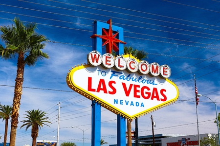American Nevada, Welcome to Never Sleep city Las Vegasのeditorial素材