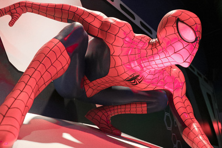 LAS VEGAS, USA-CT 10, 2017: Close up Spiderman, Madame Tussauds museum in Las Vegas.のeditorial素材