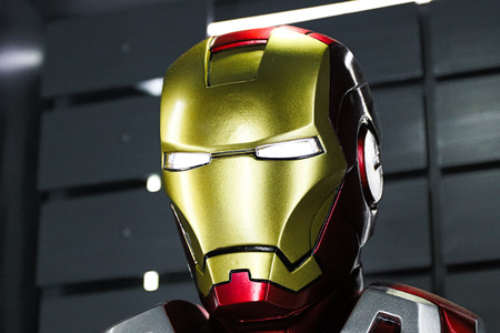 Las Vegas, USA-OCT 09, 2017: Iron man Type 7 model at the Avengers experience in Treasure Island Hotel and Casino on Las Vegas Strip.のeditorial素材