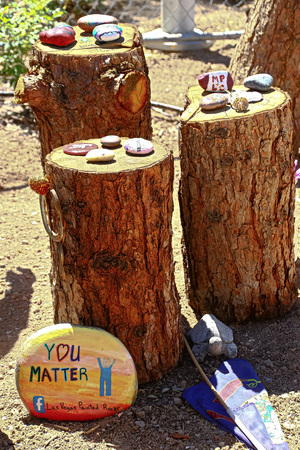 LAS VEGAS, NV/USA-Sep 17, 2018: The Community Healing Garden to remember victims killed in the Las Vegas shooting inciden t...のeditorial素材