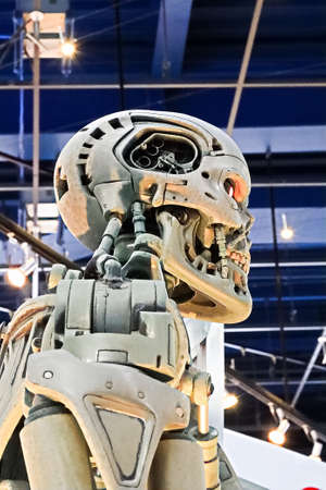 OSAKA, JAPAN - June 17, 2020 : Photo of the T-800 End skeleton from the Terminator 3D,Terminator 6 Dark Fateのeditorial素材