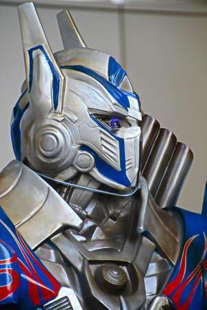 Osaka,Kansai/Japan - July 21,2014 : The Replica of Optimus Prime robot statue from Transformers Age of Extinction was display at Osaka Station.のeditorial素材