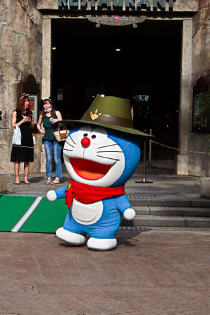 Osaka, Japan %u2013 June 17, 2020 : Doraemon stat is a cartoon character from Doraemon to Standmon to Universal Studios Japan.のeditorial素材