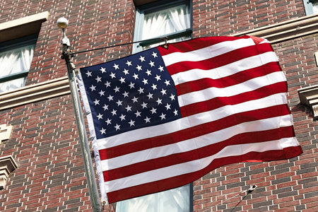 American flag background color is white, Stars and Stripes flag