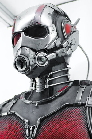 LAS VEGAS, NV, USA - OCT 09, 2017: Ant Man costume at the Avengers experience in Treasure Island...