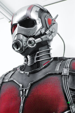 LAS VEGAS, NV, USA - OCT 09, 2017: Ant Man costume at the Avengers experience in Treasure Island...