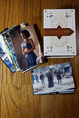 Tokyo,Japan - Feb 20,2021 : Postcard of the Game of Thrones.Game of thrones is a TV series for HBO...