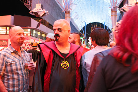 LAS VEGAS,NV - OCT 31,2015 : An unidentified participants at the annual Las Vegas Halloween walking...