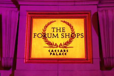 LAS VEGAS - OCT 11 : The Forum shops in Las Vegas on October 11 2016 The mall is connected to the Caesars Palace hotel and casino and it simulates ancient Roman streetsのeditorial素材