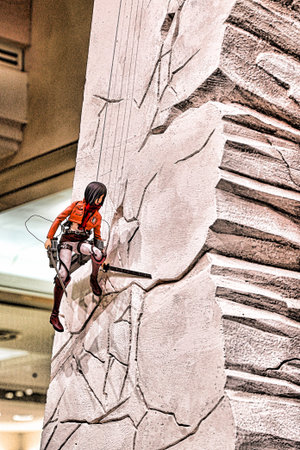 Kobe,Japan - Aug 07,2020 : `Attack on Titan` Shingeki no Kyojin exhibition held at Daimaru Kobe...
