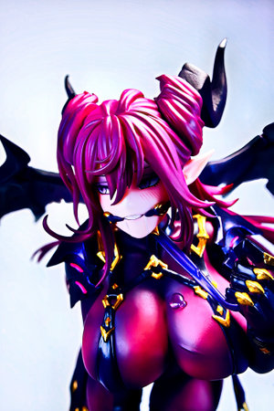 OSAKA,JAPAN - MAR 2,2024 : Photo shooting of scale PVC painted finished figure of Koridis the Dragon Princess Warrior.のeditorial素材