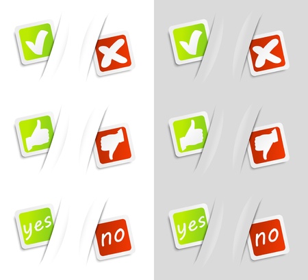 Set of voting stickersのイラスト素材