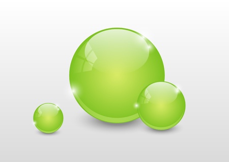 Green glass balls backgroundのイラスト素材