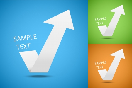 A check mark in the form of the up arrowのイラスト素材