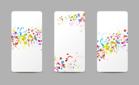 Set of art paint bannersのイラスト素材