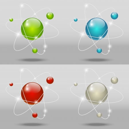 Glossy atomic iconのイラスト素材