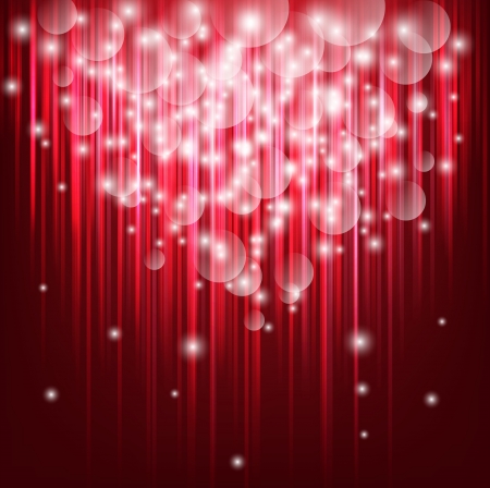 Red Xmas festive lights backgroundのイラスト素材