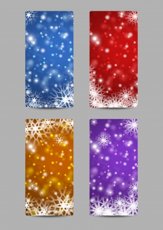 Set of festive Xmas bannersのイラスト素材