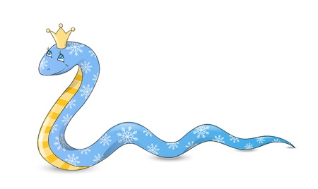 Cute cartoon snake - symbol of Chinese New Yearのイラスト素材
