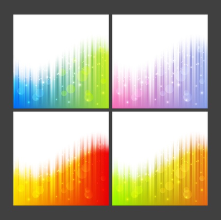 Set of shiny light backgroundsのイラスト素材