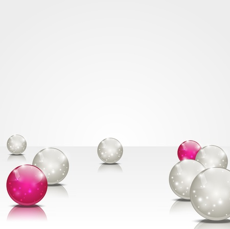 Abstract background with shiny ballsのイラスト素材