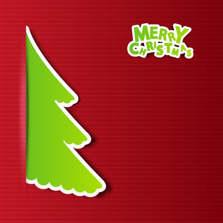 Paper background with Christmas treeのイラスト素材