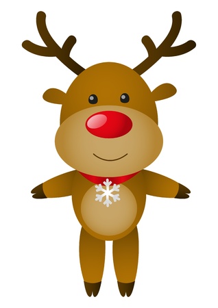 Cute deer isolated on whiteのイラスト素材