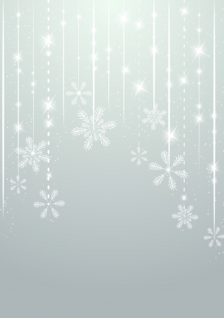 Shiny background with snowflakes and lightsのイラスト素材