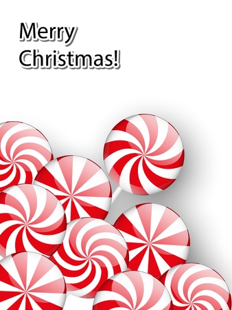 Christmas background with glossy candiesのイラスト素材