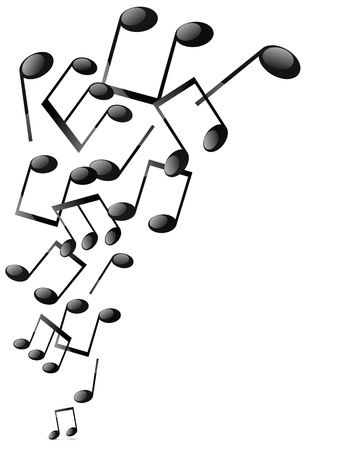 Musical notes background with place for textの写真素材