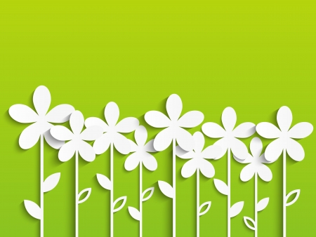 Paper floral background with place for textの写真素材