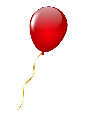 Red balloon isolatedのイラスト素材