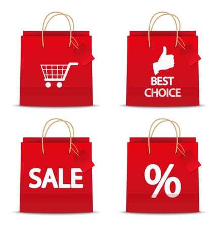 Set of shopping bag iconsの写真素材