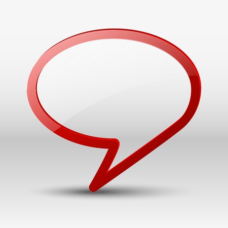 Glossy speech bubble with place for textの写真素材