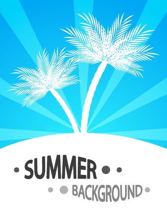 Summer background with palm treesの写真素材