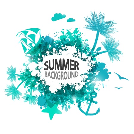 Summer vacation background with place for textの写真素材