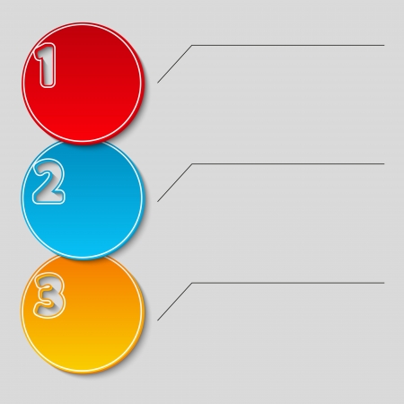 Three steps flowchart with place for textの写真素材