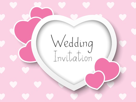 Wedding invitation with place for textのイラスト素材
