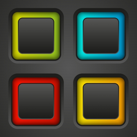 Set of bright apps iconsの写真素材