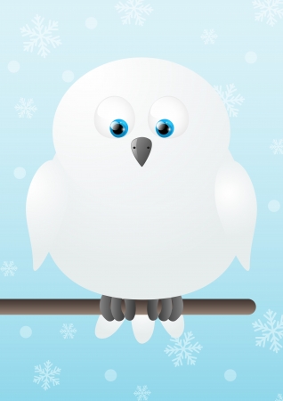 Vector illustration of cute polar owlのイラスト素材