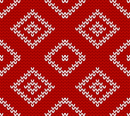 Seamless knitted pattern - vector illustrationのイラスト素材