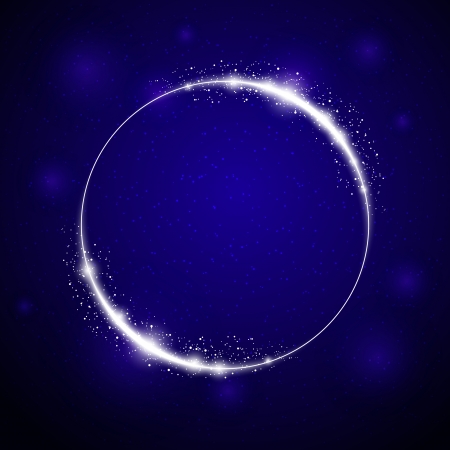 Shiny round element on blueのイラスト素材