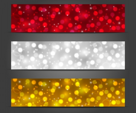Set of shiny Christmas bannersのイラスト素材